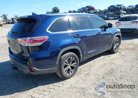 2016 Toyota Highlander Xle V6 from USA, damaged, VIN 5TDKKRFHXGS126314